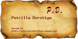 Petrilla Dorottya névjegykártya